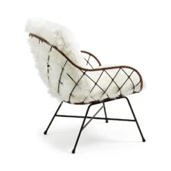 CLAREN Fauteuil Design En Métal Et Rotin 12 CLAREN Fauteuil Design En Métal Et Rotin -Meubles Soldes Magasin fauteuil design metal rotin claren 3