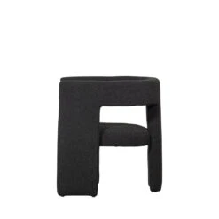 TIWA Fauteuil Design En Tissu Bouclette -Meubles Soldes Magasin fauteuil design tissu bouclette tiwa woood 3