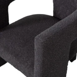 TIWA Fauteuil Design En Tissu Bouclette -Meubles Soldes Magasin fauteuil design tissu bouclette tiwa woood 5