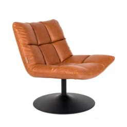 BAR Fauteuil Façon Cuir Pivotant Lounge 7 BAR Fauteuil Façon Cuir Pivotant Lounge -Meubles Soldes Magasin fauteuil facon cuir pivotant lounge bar dutchbone 1