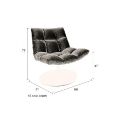 BAR Fauteuil Façon Cuir Pivotant Lounge 9 BAR Fauteuil Façon Cuir Pivotant Lounge -Meubles Soldes Magasin fauteuil facon cuir pivotant lounge bar dutchbone 3