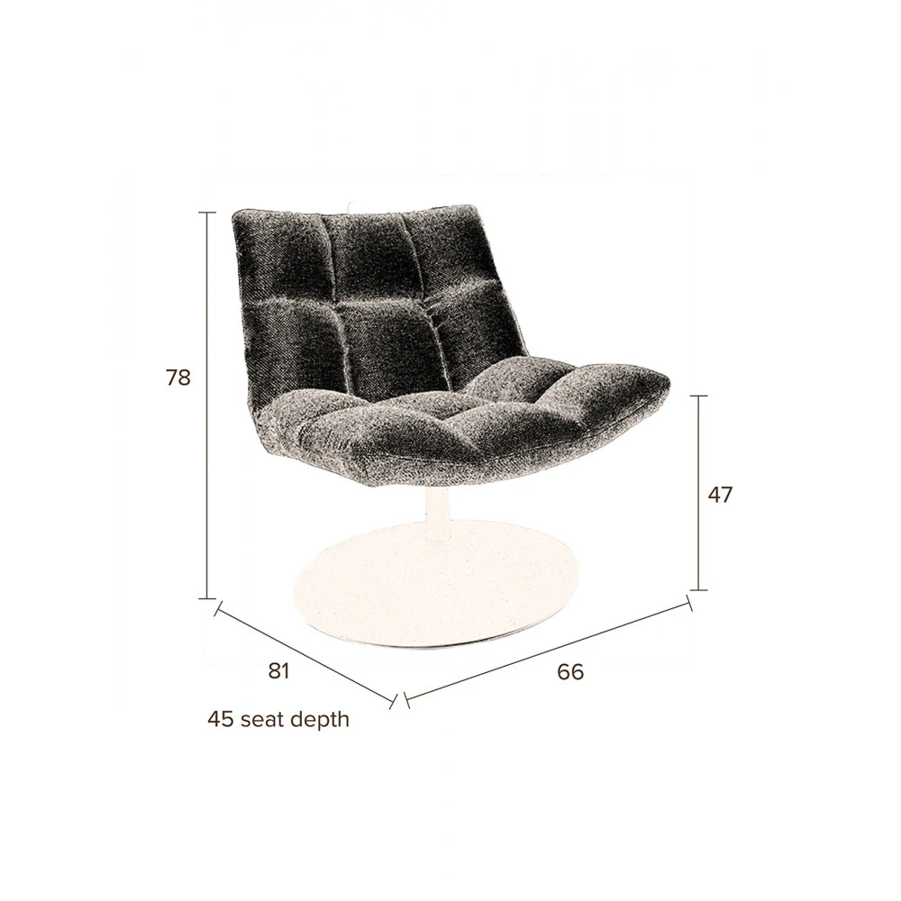BAR Fauteuil Façon Cuir Pivotant Lounge 6 BAR Fauteuil Façon Cuir Pivotant Lounge – Image 4