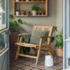 GERALDA Fauteuil De Jardin En Bois Et Résine Tressée -Meubles Soldes Magasin fauteuil jardin boi resine tressee kave home geralda