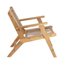 GERALDA Fauteuil De Jardin En Bois Et Résine Tressée 14 GERALDA Fauteuil De Jardin En Bois Et Résine Tressée -Meubles Soldes Magasin fauteuil jardin boi resine tressee kave home geralda 2