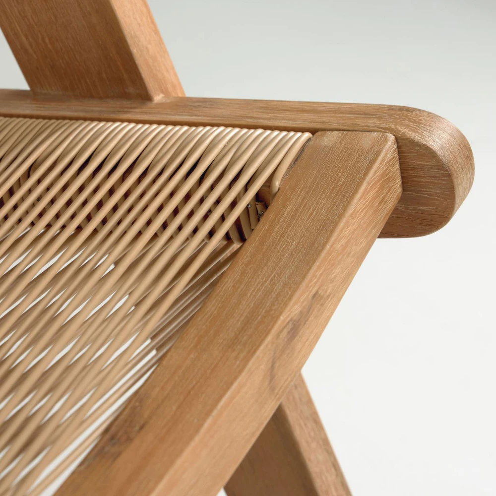 GERALDA Fauteuil De Jardin En Bois Et Résine Tressée 7 GERALDA Fauteuil De Jardin En Bois Et Résine Tressée – Image 5