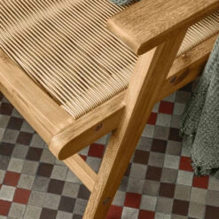 GERALDA Fauteuil De Jardin En Bois Et Résine Tressée 21 GERALDA Fauteuil De Jardin En Bois Et Résine Tressée -Meubles Soldes Magasin fauteuil jardin boi resine tressee kave home geralda 9