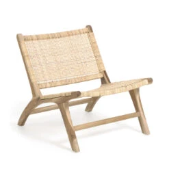 Meubles Soldes Magasin -Meubles Soldes Magasin fauteuil lounge teck rotin kave home beida 1