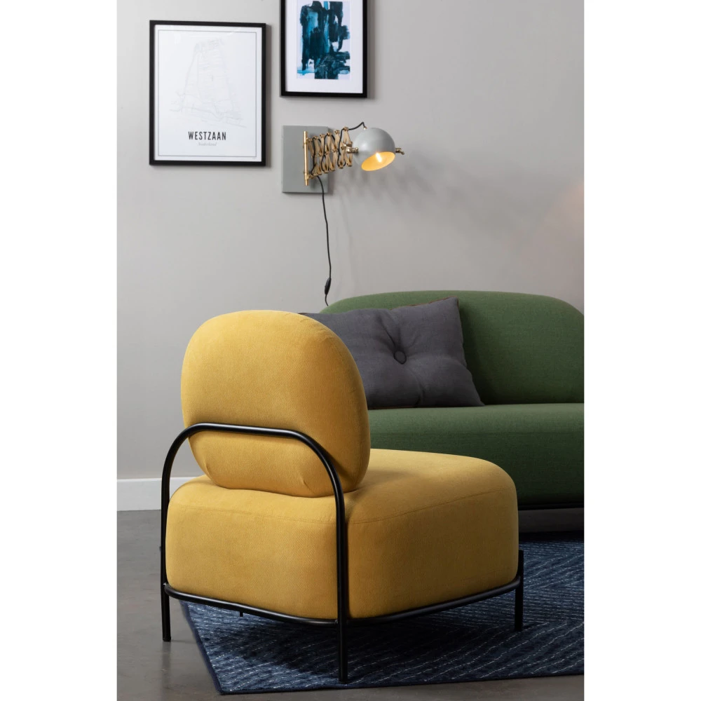 POLLY Fauteuil Lounge En Tissu 3 POLLY Fauteuil Lounge En Tissu