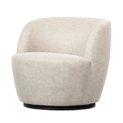 SERRA Fauteuil Pivotant Design En Tissu -Meubles Soldes Magasin fauteuil pivotant design tissu serra woood 2