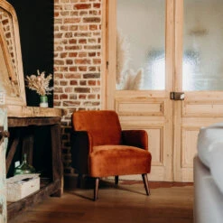 BROOKS Fauteuil Rétro Velours