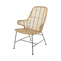 LAKE Fauteuil En Rotin Et Métal -Meubles Soldes Magasin fauteuil rotin metal bloomingville lake 3