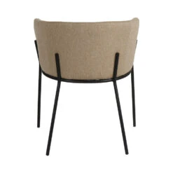 POLKA Fauteuil De Table En Tissu Pieds Métal 7 POLKA Fauteuil De Table En Tissu Pieds Métal -Meubles Soldes Magasin fauteuil table tissu pieds metal pomax polka 2