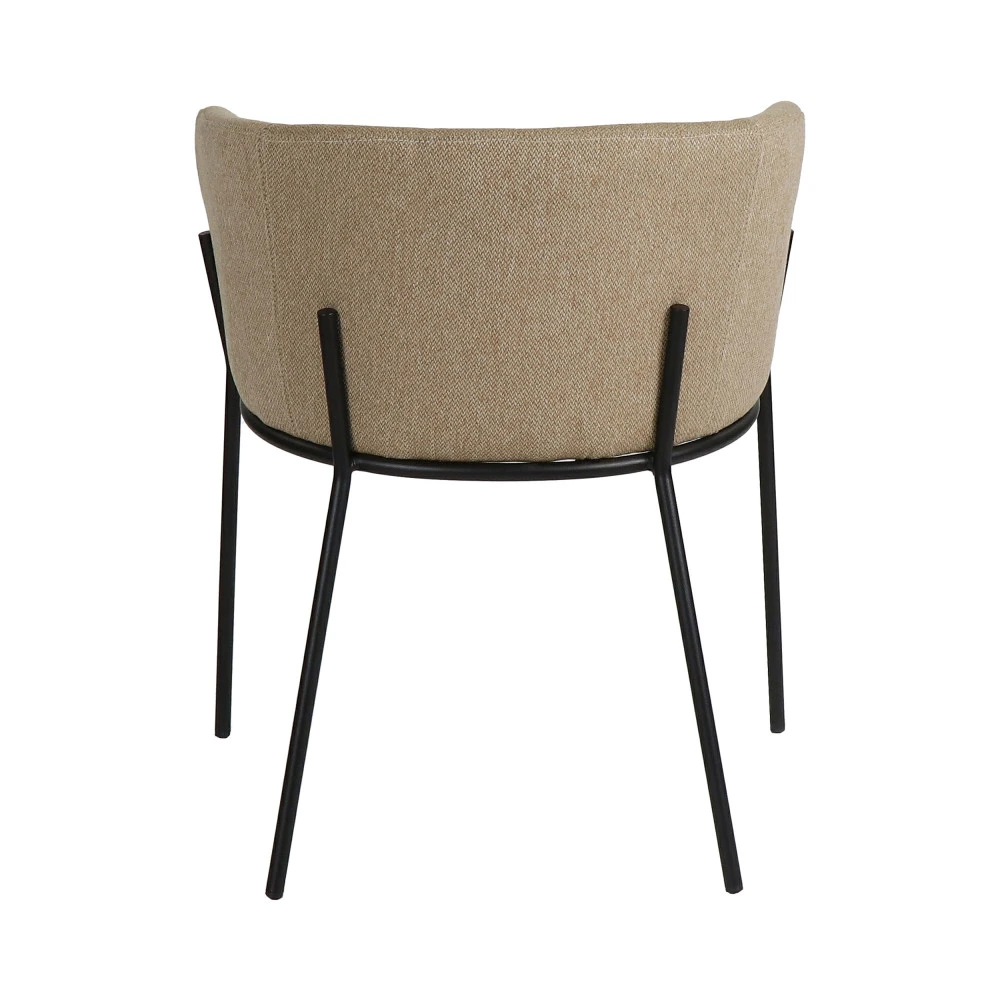 POLKA Fauteuil De Table En Tissu Pieds Métal 5 POLKA Fauteuil De Table En Tissu Pieds Métal – Image 3