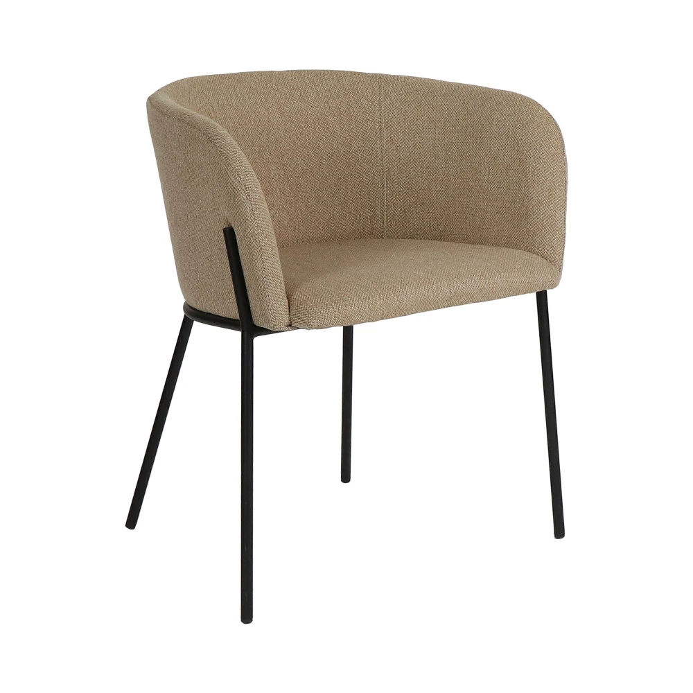 POLKA Fauteuil De Table En Tissu Pieds Métal 3 POLKA Fauteuil De Table En Tissu Pieds Métal