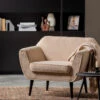 ROCCO Fauteuil En Tissu Bouclette -Meubles Soldes Magasin fauteuil tissu bouclette woood rocco