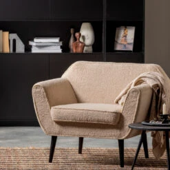 ROCCO Fauteuil En Tissu Bouclette