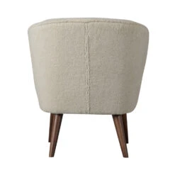 SARA Fauteuil En Tissu Bouclette -Meubles Soldes Magasin fauteuil tissu bouclette woood sara 3