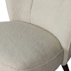 SARA Fauteuil En Tissu Bouclette -Meubles Soldes Magasin fauteuil tissu bouclette woood sara 4