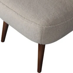 SARA Fauteuil En Tissu Bouclette -Meubles Soldes Magasin fauteuil tissu bouclette woood sara 5