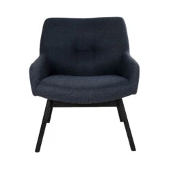 LONDON Fauteuil En Tissu Et Pieds En Bois Noir 12 LONDON Fauteuil En Tissu Et Pieds En Bois Noir -Meubles Soldes Magasin fauteuil tissu pieds bois noir house nordic london 2