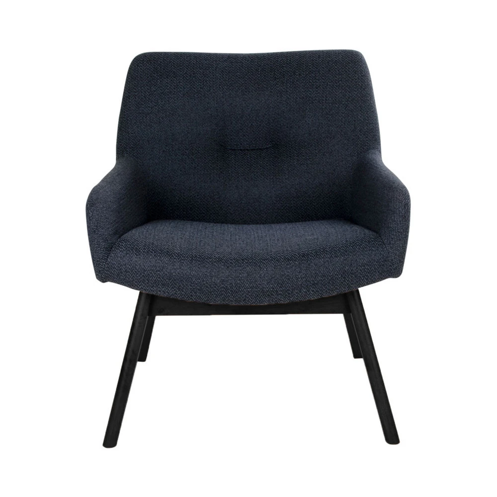 LONDON Fauteuil En Tissu Et Pieds En Bois Noir 5 LONDON Fauteuil En Tissu Et Pieds En Bois Noir – Image 3