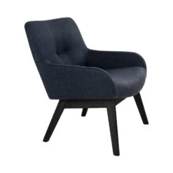 LONDON Fauteuil En Tissu Et Pieds En Bois Noir 13 LONDON Fauteuil En Tissu Et Pieds En Bois Noir -Meubles Soldes Magasin fauteuil tissu pieds bois noir house nordic london 3