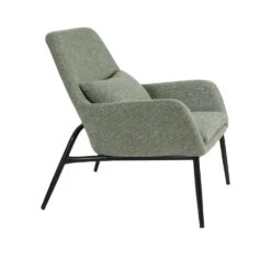 HAILEY Fauteuil En Tissu Pieds Métal -Meubles Soldes Magasin fauteuil tissu pieds metal pomax hailey 2