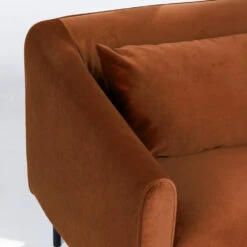 WINSEN Fauteuil En Velours Pieds Droits En Métal -Meubles Soldes Magasin fauteuil velours pieds droits metal drawer winsen 5