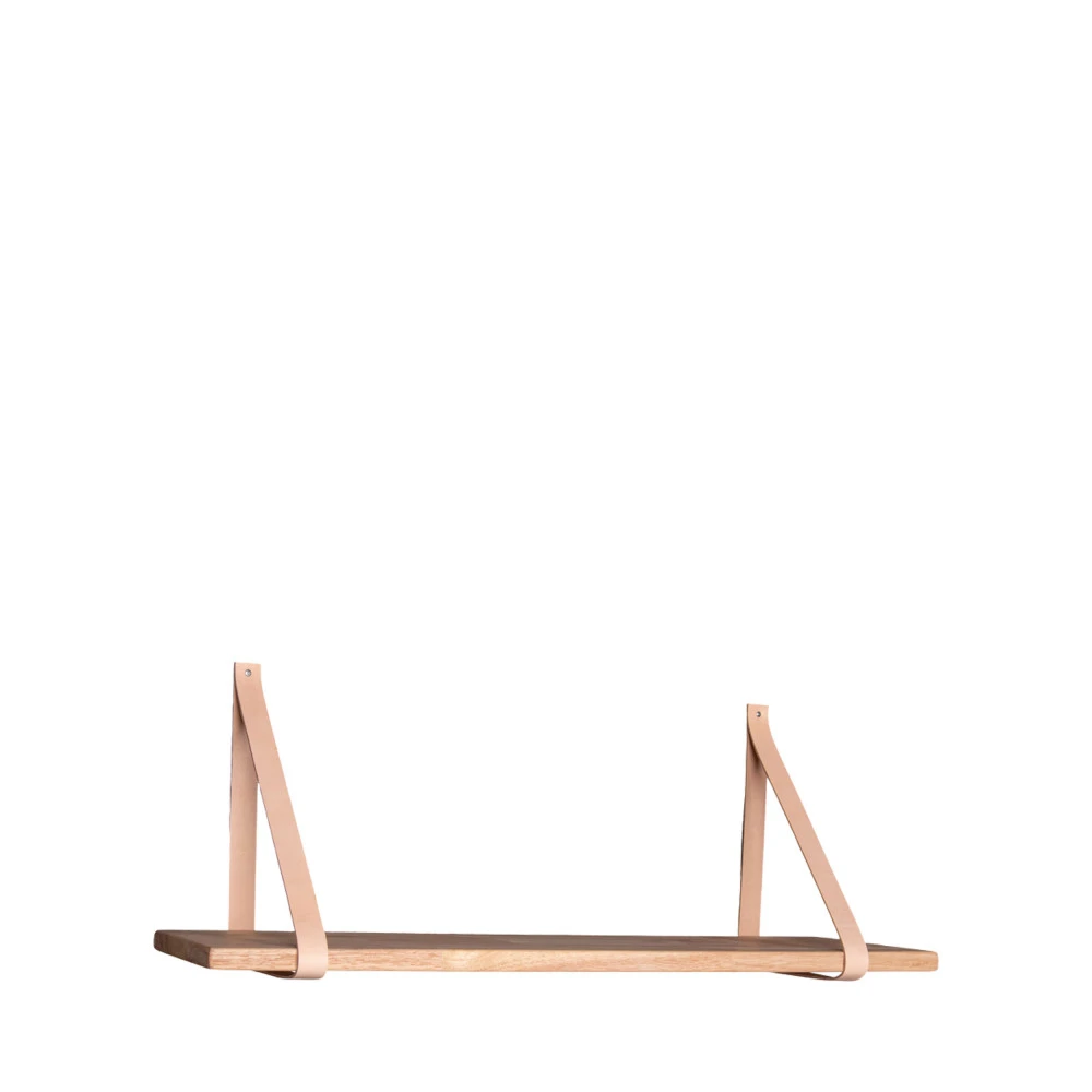 FORNO Etagère Murale En Bois Et Cuir 120x20 Cm 5 FORNO Etagère Murale En Bois Et Cuir 120x20 Cm – Image 3