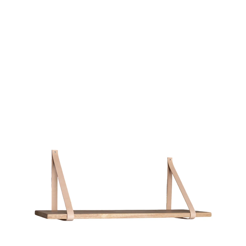 FORNO Etagère Murale En Bois Et Cuir 80x20 Cm 5 FORNO Etagère Murale En Bois Et Cuir 80x20 Cm – Image 3