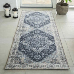 HAVANA Tapis De Couloir Vintage En Chenille Bleu 8 HAVANA Tapis De Couloir Vintage En Chenille Bleu -Meubles Soldes Magasin havana tapis couloir vintage chenille bleu house nordic 2