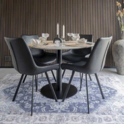 HAVANA Tapis Vintage En Chenille Bleu 12 HAVANA Tapis Vintage En Chenille Bleu -Meubles Soldes Magasin havana tapis vintage chenille bleu house nordic 4