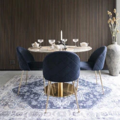 HAVANA Tapis Vintage En Chenille Bleu 13 HAVANA Tapis Vintage En Chenille Bleu -Meubles Soldes Magasin havana tapis vintage chenille bleu house nordic 5