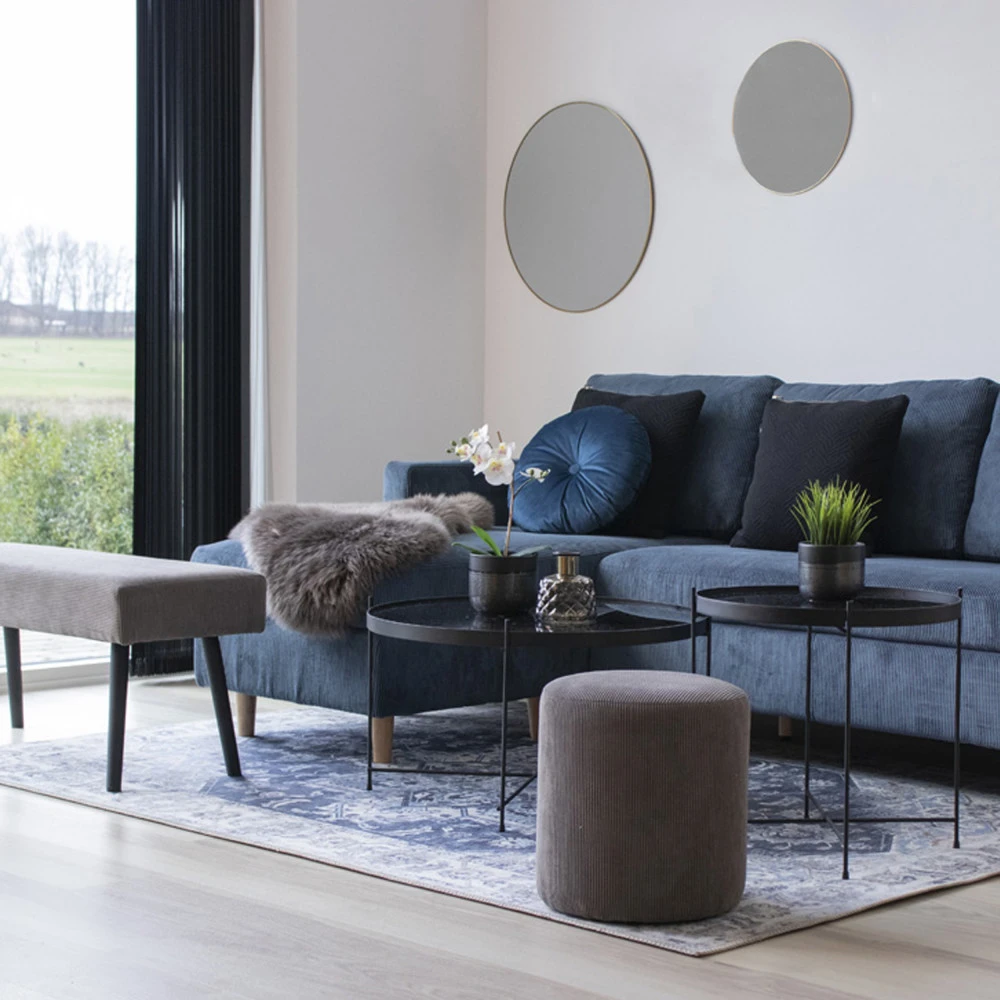 HAVANA Tapis Vintage En Chenille Bleu 3 HAVANA Tapis Vintage En Chenille Bleu