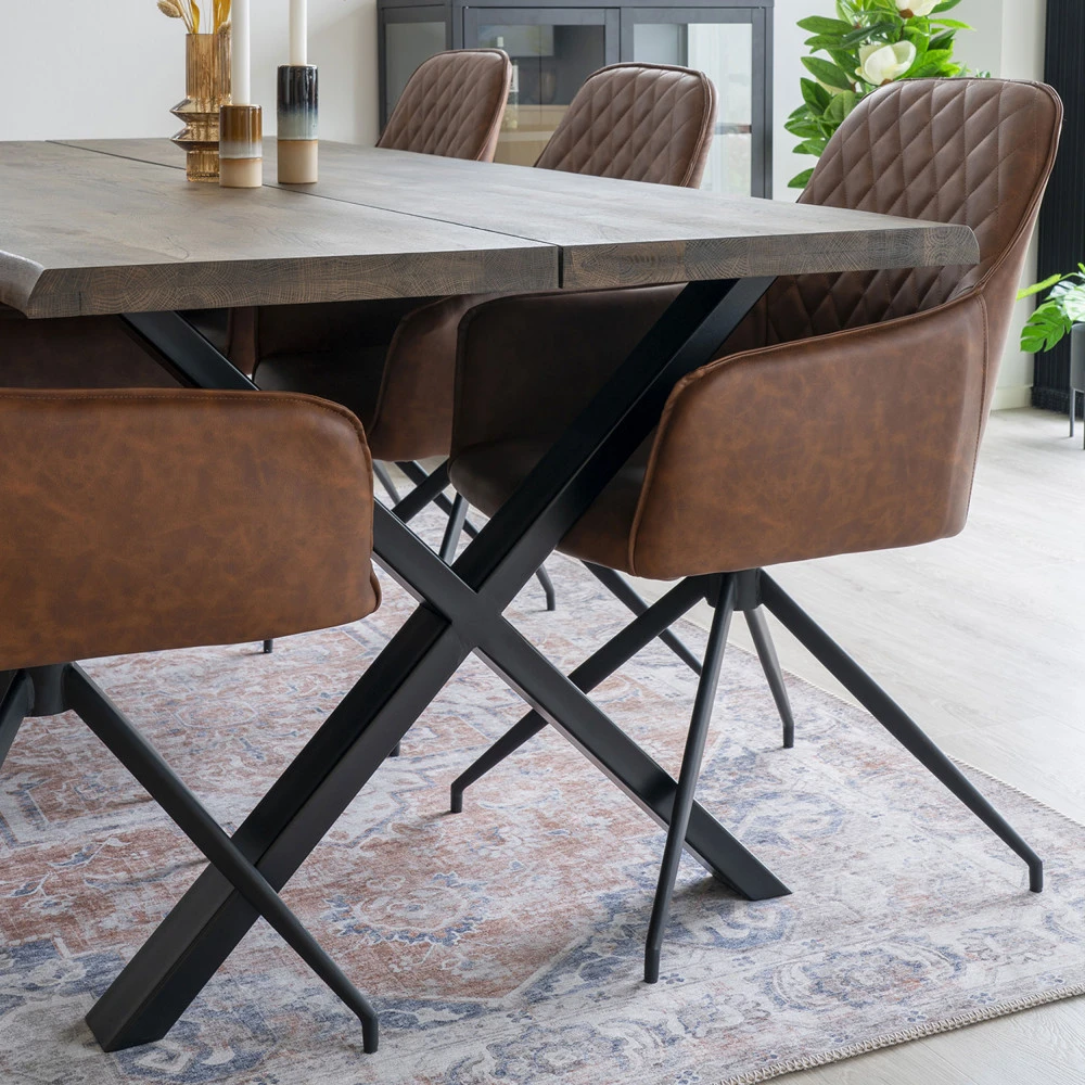 HAVANA Tapis Vintage En Chenille Orange Et Bleu 6 HAVANA Tapis Vintage En Chenille Orange Et Bleu – Image 4