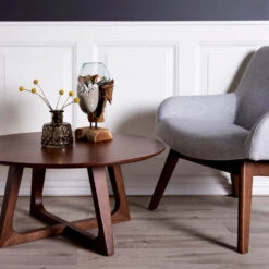 HELLERUP Table Basse En Bois ø75cm -Meubles Soldes Magasin hellerup table basse bois 75cm house nordic 4