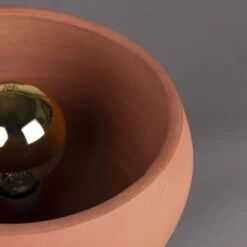 ZAHRA Lampe à Poser Ronde En Terre Cuite ø29cm -Meubles Soldes Magasin lampe a poser ronde terre cuite o29cm zahra dutchbone 3
