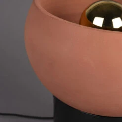 ZAHRA Lampe à Poser Ronde En Terre Cuite ø29cm -Meubles Soldes Magasin lampe a poser ronde terre cuite o29cm zahra dutchbone 4