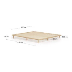 ANIELLE Lit En Bois 160x200cm -Meubles Soldes Magasin lit bois 160x200cm anielle kave home 5