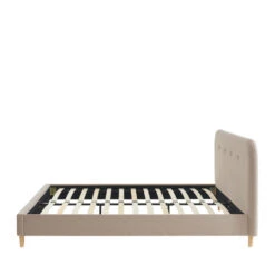 ÉLANION Lit Capitonné En Velours 160x200cm -Meubles Soldes Magasin lit capitonne velours 160x200cm elanion 3