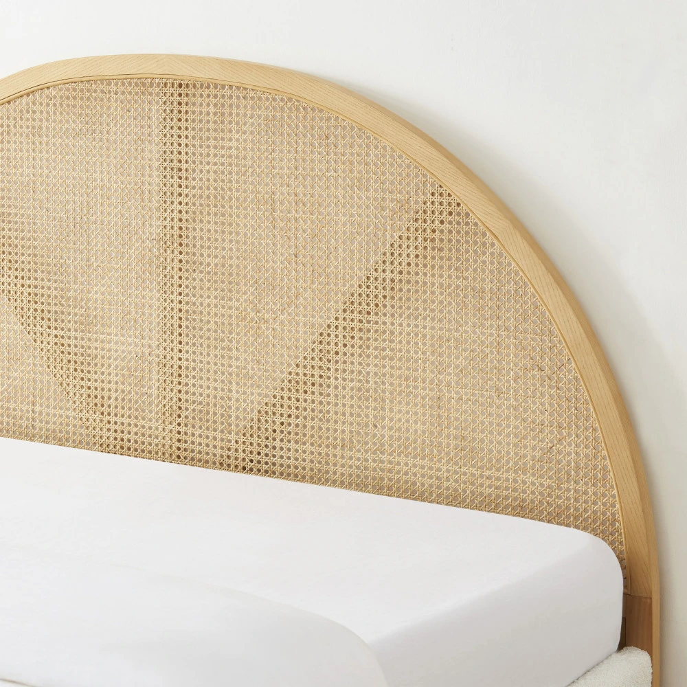 TAJUR Lit Coffre En Tissu Bouclette Et Cannage 140x190cm 9 TAJUR Lit Coffre En Tissu Bouclette Et Cannage 140x190cm – Image 7