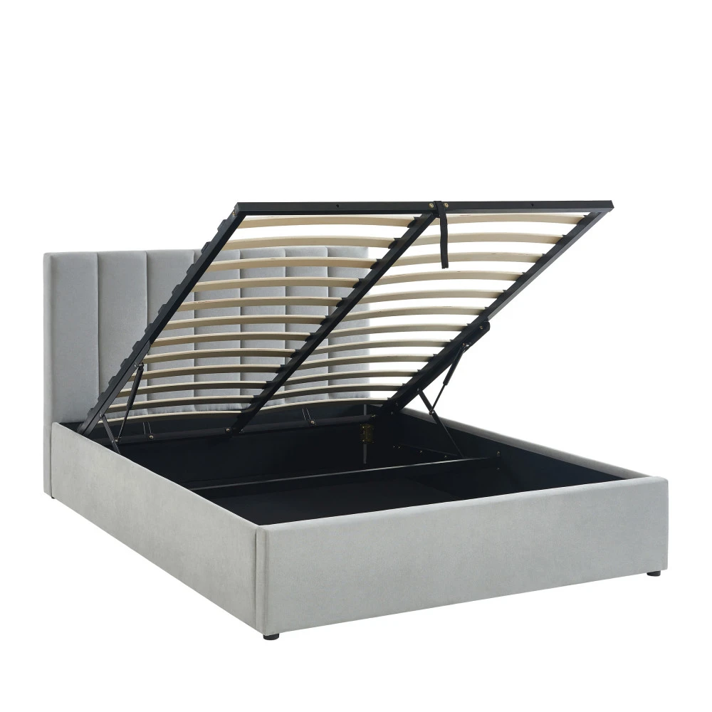 BILLIE Lit Coffre Matelassé En Tissu 140x190cm 7 BILLIE Lit Coffre Matelassé En Tissu 140x190cm – Image 5