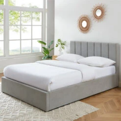 BILLIE Lit Coffre Matelassé En Tissu 140x190cm 15 BILLIE Lit Coffre Matelassé En Tissu 140x190cm -Meubles Soldes Magasin lit coffre matelasse tissu 140x190cm billie 5