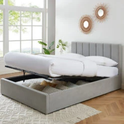 BILLIE Lit Coffre Matelassé En Tissu 140x190cm 16 BILLIE Lit Coffre Matelassé En Tissu 140x190cm -Meubles Soldes Magasin lit coffre matelasse tissu 140x190cm billie 6