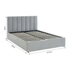 BILLIE Lit Coffre Matelassé En Tissu 140x190cm 17 BILLIE Lit Coffre Matelassé En Tissu 140x190cm -Meubles Soldes Magasin lit coffre matelasse tissu 140x190cm billie 7