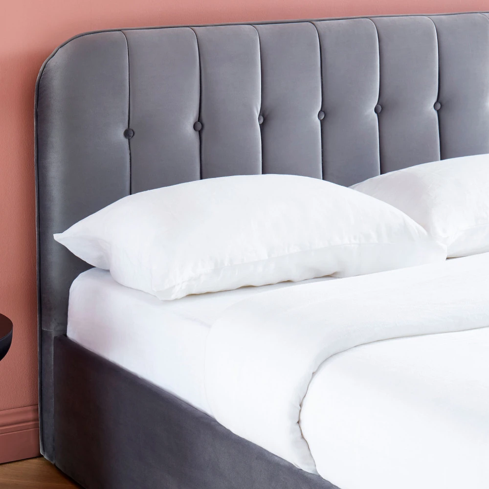 TORGO Lit Coffre Matelassé En Velours 160x200cm 7 TORGO Lit Coffre Matelassé En Velours 160x200cm – Image 5