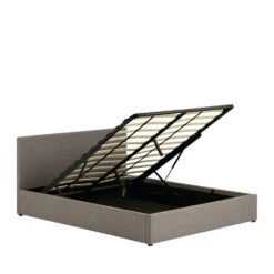 NAHIRI Lit Coffre En Chenille 160x200cm -Meubles Soldes Magasin lit coffre tissu 160x200cm nahiri kave home 1