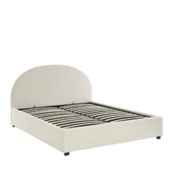 MERLE Lit Coffre En Tissu Bouclette 160x200cm 14 MERLE Lit Coffre En Tissu Bouclette 160x200cm -Meubles Soldes Magasin lit coffre tissu bouclette 160x200cm merle 2