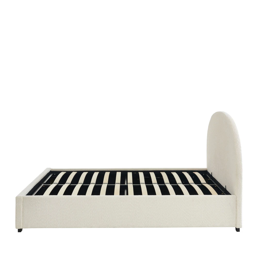 MERLE Lit Coffre En Tissu Bouclette 160x200cm 6 MERLE Lit Coffre En Tissu Bouclette 160x200cm – Image 4