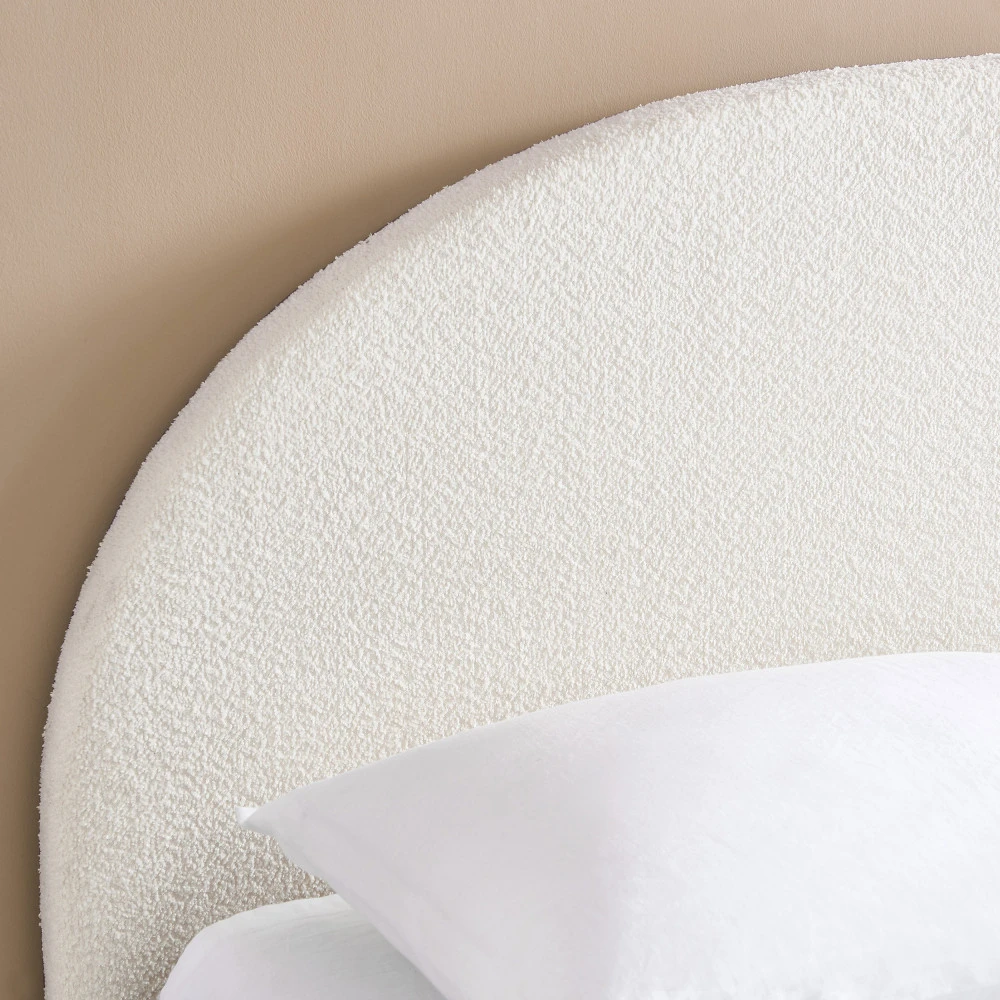 MERLE Lit Coffre En Tissu Bouclette 160x200cm 8 MERLE Lit Coffre En Tissu Bouclette 160x200cm – Image 6